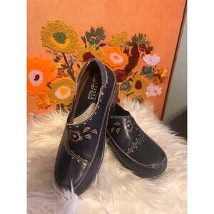 L’Artiste Leather Cushion Spring Step Slip On Burbank 37/6.5 Cottage Grandmacore